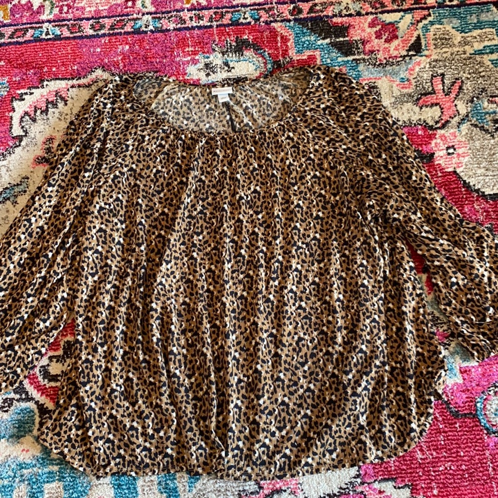 NWT Ava & Viv leopard print top 3x women’s